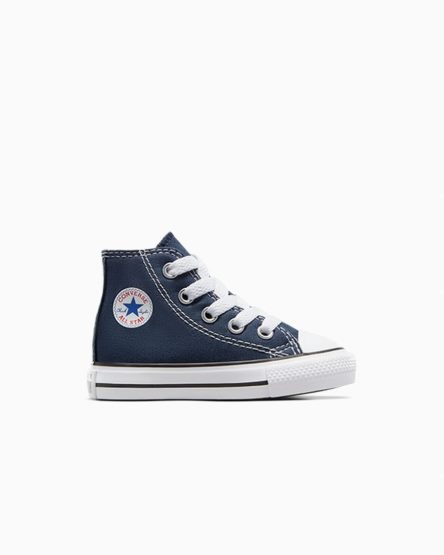 Zapatillas Altas Converse Chuck Taylor All Star Classic Niño Azul Marino | PE 748L0P